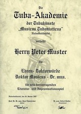 Ehren Doktorwürde Tuba