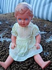 Vintage - Alte Puppe Schildkrötpuppe 36 cm  Ursel blaue Augen 50er Fifties