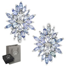 Echte Tansanit lila Ohrstecker