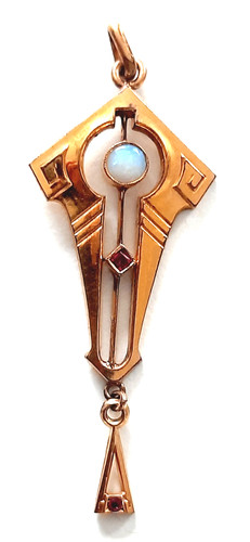 Jugendstil anhänger opal - jugendstil,