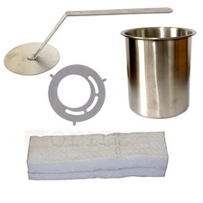 0,5L Edelstahldosen Sparplatten Flammenkiller Keramikwatte für Ethanol Brenngel