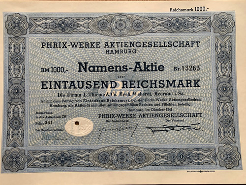 Phrix werke hamburg alte - phrix,