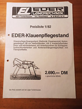 Prospekt Eder Klauenpflegestand Broschüre  Traktor Schlepper i
