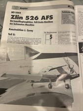 Bauplan für Motor Flugzeug, Zlin 526 AFS, 147 cm Spannweite