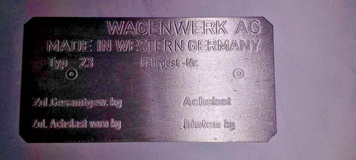 Typenschild schild für typ - für,