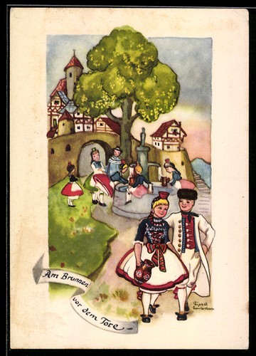 Künstler liesel - künstler-ak,