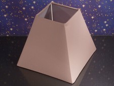 Lampenschirm Stoff taupe eckig Höhe 15,2 cm