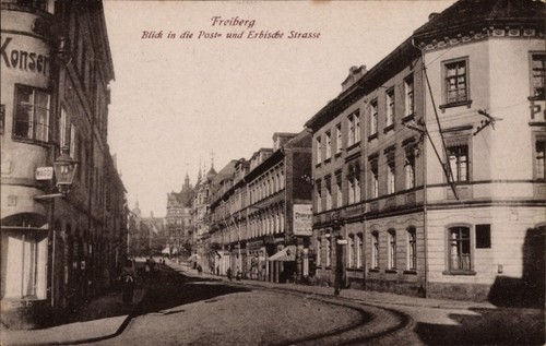 Freiberg sachsen post - ak, post-