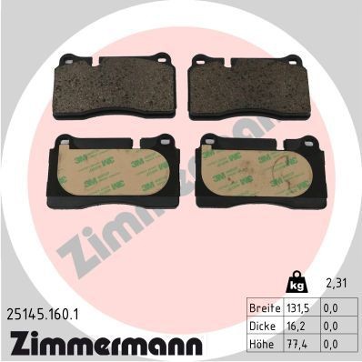 Zimmermann bremsbeläge satz - bremsbelÄge,