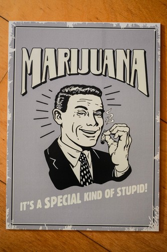 Marijuana retro poster mdf - retro,