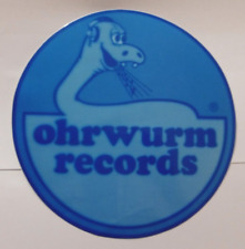 Werbe-Aufkleber Ohrwurm Records Independent Studio Label Schallplatte Krautrock