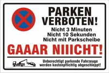 Parken verboten Gar nicht