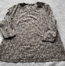 Gudrun Sjöden, Shirt/Tunika braun mit Gräsermuster, Gr. XXL