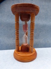 27881.  Sanduhr Eieruhr Holz  14,5 cm