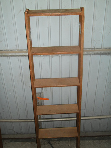 Vintage holzleiter als - holzleiter,