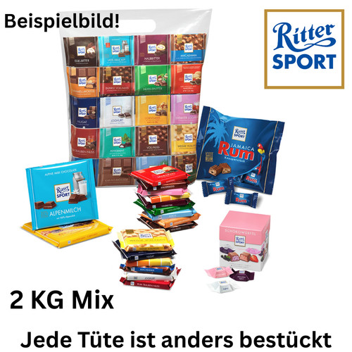 2kg ritter sport schokolade - 2kg,