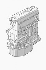 VW Golf 4 Motor BAD 1.6 16V 77kW 105PS Benzin 036100098EX