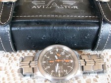 AVIATOR ETA Valjoux 7750 Chronograph Automatik uhr NEU