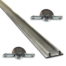 Doppel-Bodenschiene Möbelschiene und Laufrollen für Schiebetür Möbeltür 