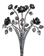 Schmiedeeisen Ornament Eisen geschmiedet 600x500mm Gitter für Geländer Zaun Tor