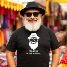 #027 Fun T-Shirt »Trust me i have a beard« Gr. 116-152 / S-5XL
