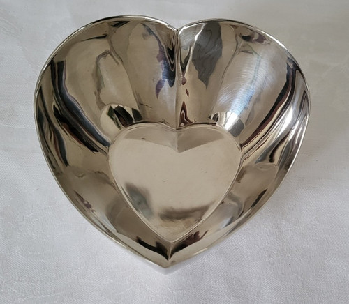 Schale herzform metall - herzform,