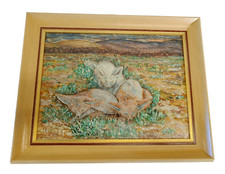 Vintage gerahmtes Ölgemälde