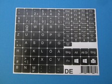 Tastaturaufkleber Notebook Deutsch QWERTZ schwarz für 89 Tasten DE PÜÖÄ