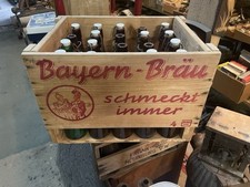 Alte holzbierkiste mit - holzbierkiste,