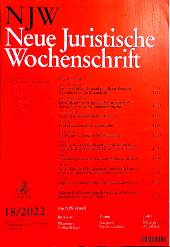 Njw 2022 neue juristische - njw,