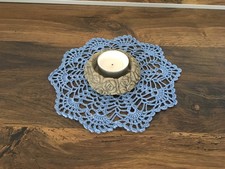 Spitzendeckchen gehäkelt/geklöppelt, Zierdeckchen, Handarbeit, Retro