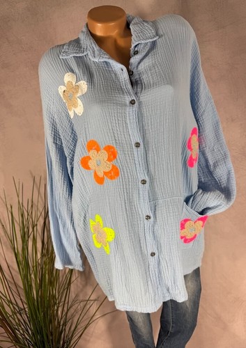 Long bluse hemd tunika - long,