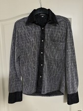 Gianni Versace - Original Vintage Herren Hemd - S - Gut - Silber