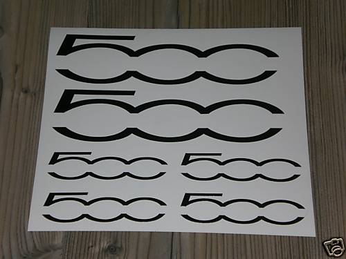 Fiat 500 aufkleber - set, abarth