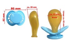 ABDL ADULT "Sleepy BNS 400 Pacifier" Size 10 Mundplatte 80 x 62 mm -Baby-Blue