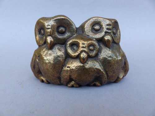 Eulen familie bronze - bronze, butzon