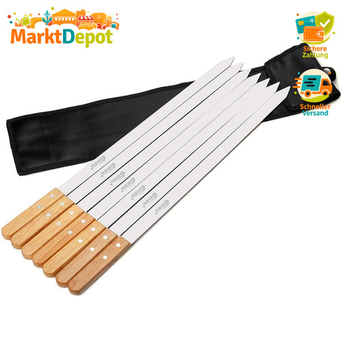 Grillspieße edelstahl 60cm - grillspieße,
