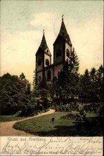 1908 Stempel SELTERS Westerwald auf AK Arenberg bei Koblenz Kirche St. Nikolaus