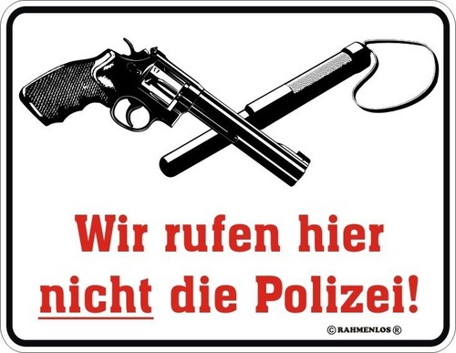 Blechschild schild wir rufen - blechschild,