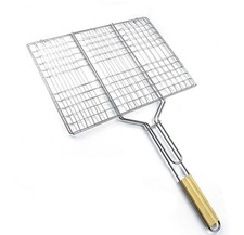 Grillguthalter Grillrost Fischhalter Grillkorb Grillgitter Rost zum Grillen BBQ 