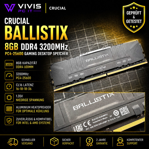 Crucial ballistix 8gb ddr4 - crucial,