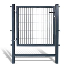 Gartentor Easy, BxH 1 x 1 m, anthrazit - Toranlage für Doppelstabmattenzaun Zaun
