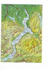 H637 alte AK Landkarte Lago Maggiore Italien  ungelaufen ca. 1990