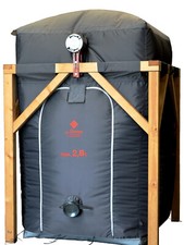 Gewebesilo HPL-H im Holzgestell 165 cm für Raumhöhe 2,15m - Entnahme per Hand