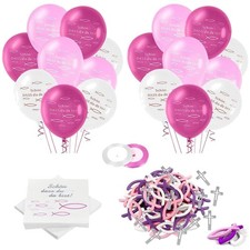 Kommunion Deko, Taufe Deko Mädchen, Servietten Fisch Rosa, 125 Stücke