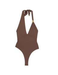 Ganzanzug und body top braun - und,