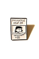 Emaille - Anstecker: Psychiatric Help von Lucy (Peanuts)