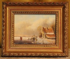 Antikes kleines Ölgemälde