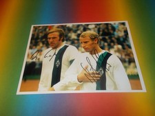 Günter Netzer  Berti Vogts Borussia Möchengladbach signiert Autogramm 20x28 Foto