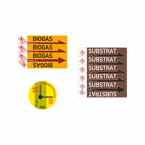Biogasanlage aufkleber set - aufkleber,